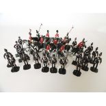 31 SOLID CAST WHITE METAL TOY SOLDIERS RIFLES & CAVALRY Hand painted white metal soldiers. Each