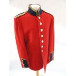 OFFICERS FULL DRESS SCARLET TUNIC TO THE QUEENS LANCASHIRE REGIMENT Modern scarlet tunic to an