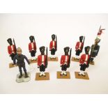 GTM DIE CAST METAL TOY SOLDIERS - SIKHS 7 Hand painted Sikhs standing to attention, stanped GTM.