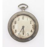 STERLING SILVER CASED POCKET WATCH 15 Jewel movement, Working at time of cataloguing. The case