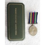 WOMEN'S VOLUNTEER SERVICE MEDAL & AN ERII CIVIL DEFENCE MEDAL Boxed WVS medal together with a