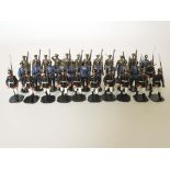 33 SOLID CAST WHITE METAL TOY SOLDIERS WW1 GERMAN & BRITISH INFANTRY Hand painted white metal