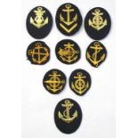 GERMANY - 10 GERMAN NAVY ARM BADGES Mixed cloth arm patches to German Naval units.