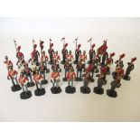 34 SOLID CAST WHITE METAL TOY SOLDIERS BRITISH DISMOUNTED CAVALRY Hand painted white metal soldiers.