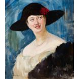 Piet van der Hem
(Wirdum 1885 - The Hague 1961)
Elegant woman with black hat
Signed l.l.
Numbered 47