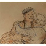 Leo Gestel
(Woerden 1881 - Hilversum 1941)
Dancing couple from Spakenburg
With studio stamp l.l.