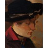 Leo Gestel
(Woerden 1881 - Hilversum 1941)
Young woman with black hat
With studio stamp l.r.
Oil