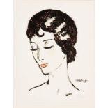 Kees van Dongen
(Delfshaven 1877 - Monte Carlo 1968)
Girl with closed eyes
Signed in the stone and