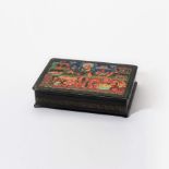A large rectangular Russian lacquered box