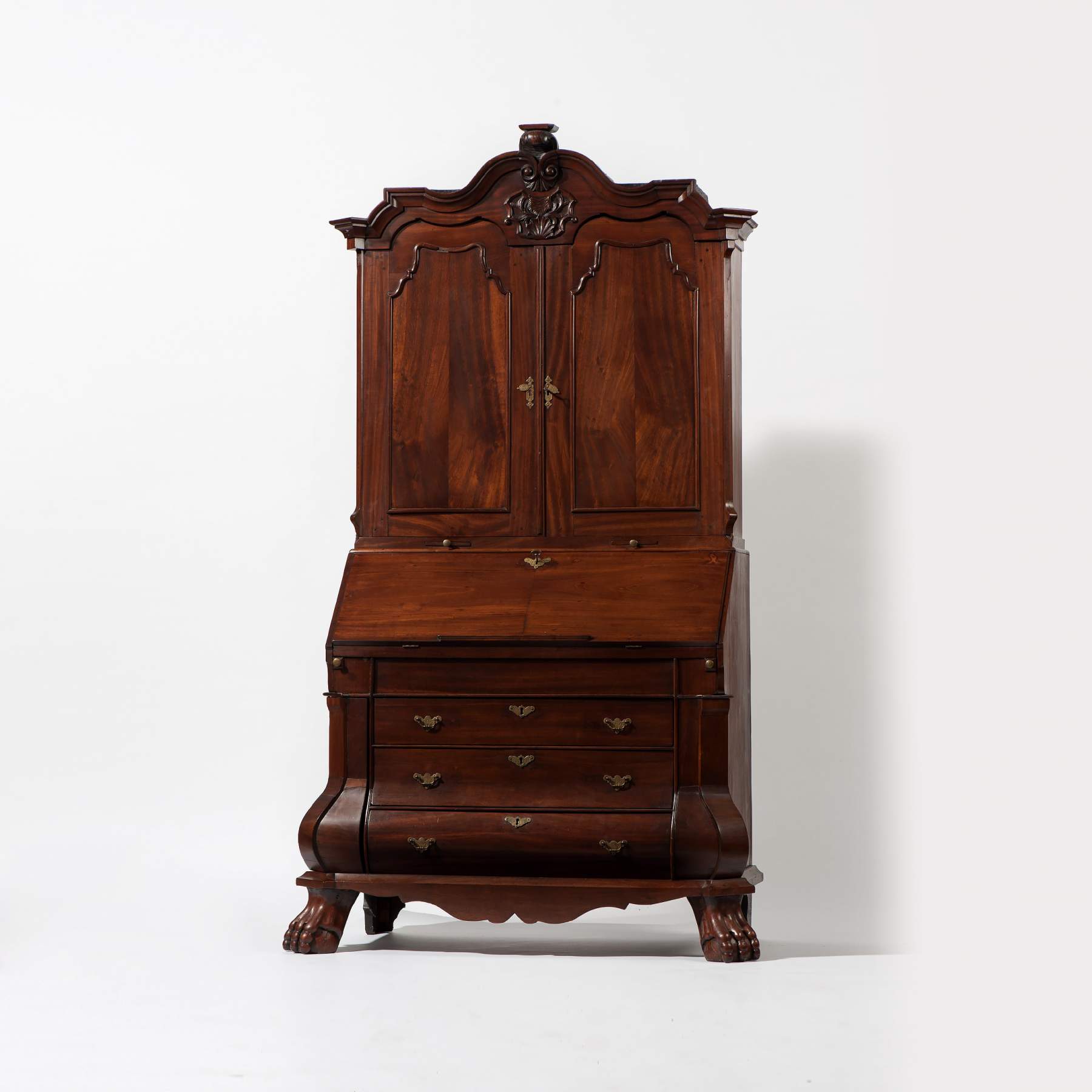 A mahogany Louis XV bureau cabinet