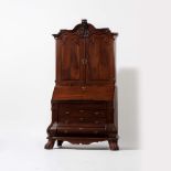 A mahogany Louis XV bureau cabinet