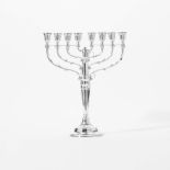 A silver menorah