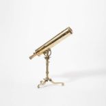 A yellow brass reflecting telescope by Jan van der Bildt (1709-1791)  Franeker, 18th century On