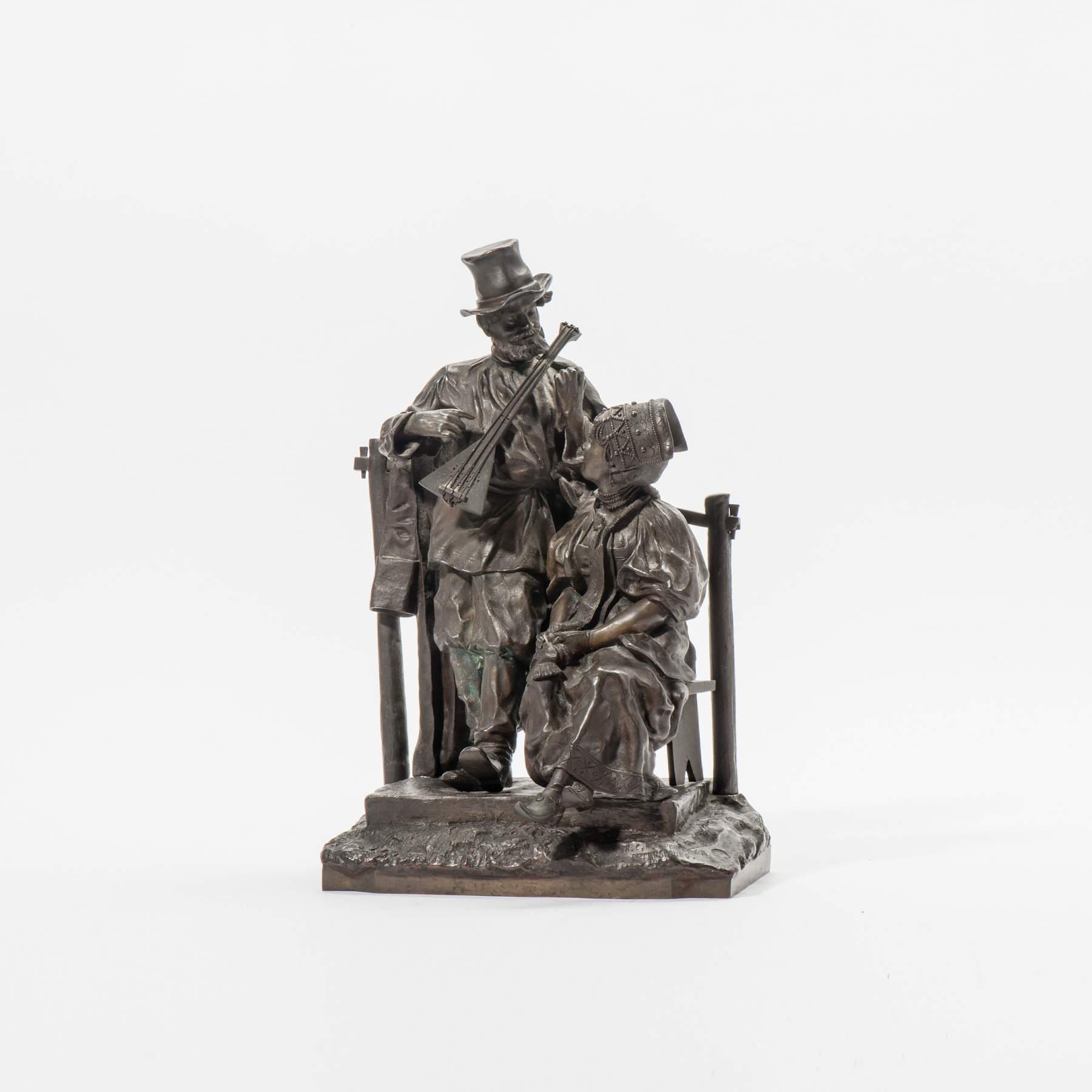 A bronze group by Vasilii Grachev (1831-1905)  St. Petersburg, circa 1877, cast by C.F. Woerffel