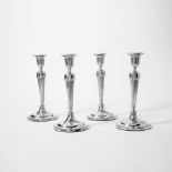 A series of four silver George III candlesticks Sheffield, 1782, John Winter & Company Tapering