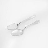 Two silver serving spoons Middelburg, 1770, Joost Wierighs or J.F.A. Wouters and Middelburg, 1738,