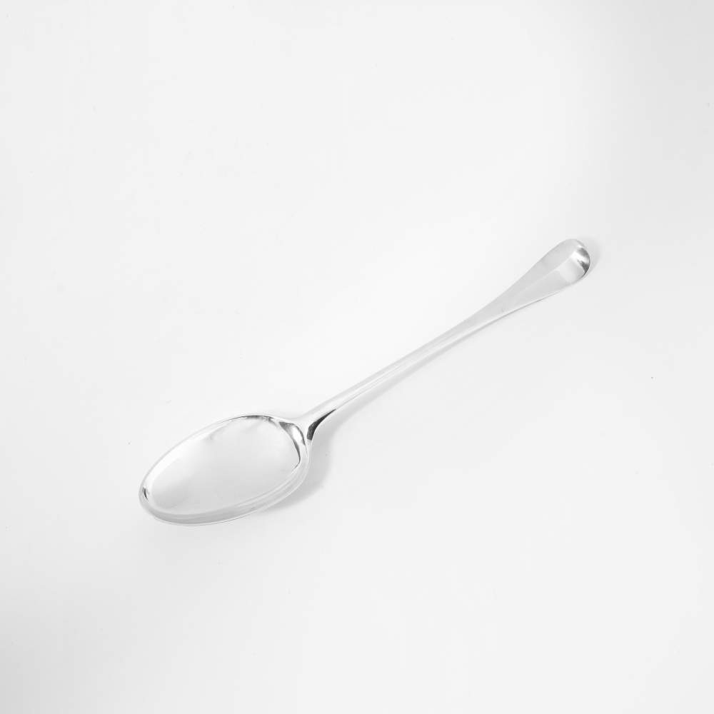 A silver porridge spoon Amsterdam, 1735, Jacobus Sas I Single 'lof'. Approx. weight 160 grams L.