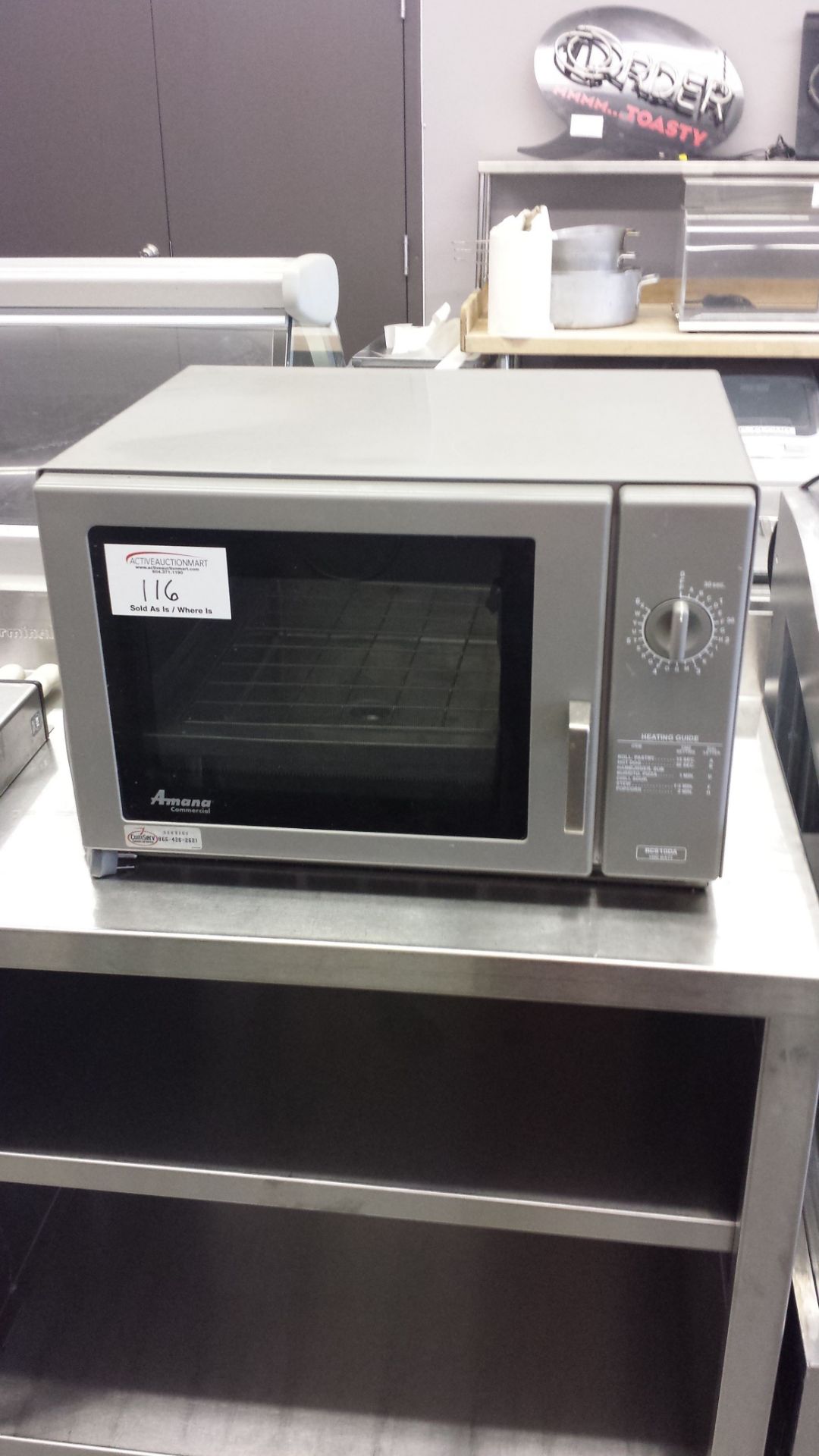 Amana 1000W commercial microwave