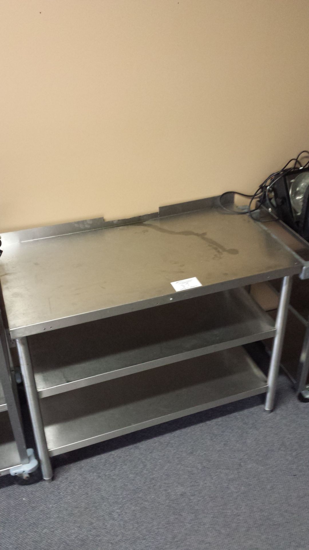 3 Tier 42 x 22" stainless steel work table