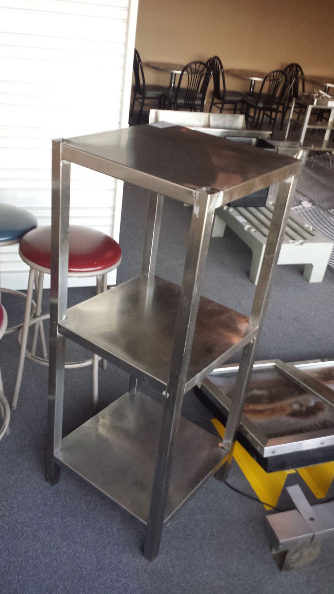 3 Tier 20 x 20" stainless steel shelf unit