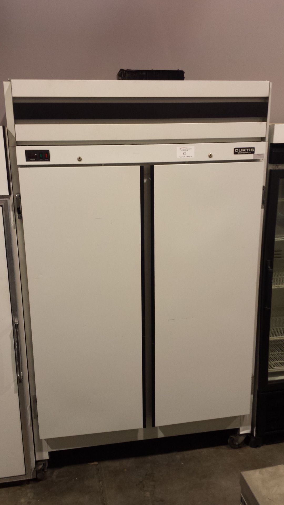 Curtis 2 door freezer                              Model RFS-2-TM-V2, on casters,          drop in