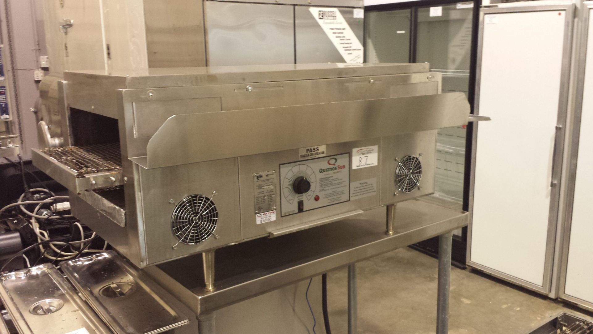 Star Holman electric Pass Through Conveyor Oven on stand with casters - 208/240V