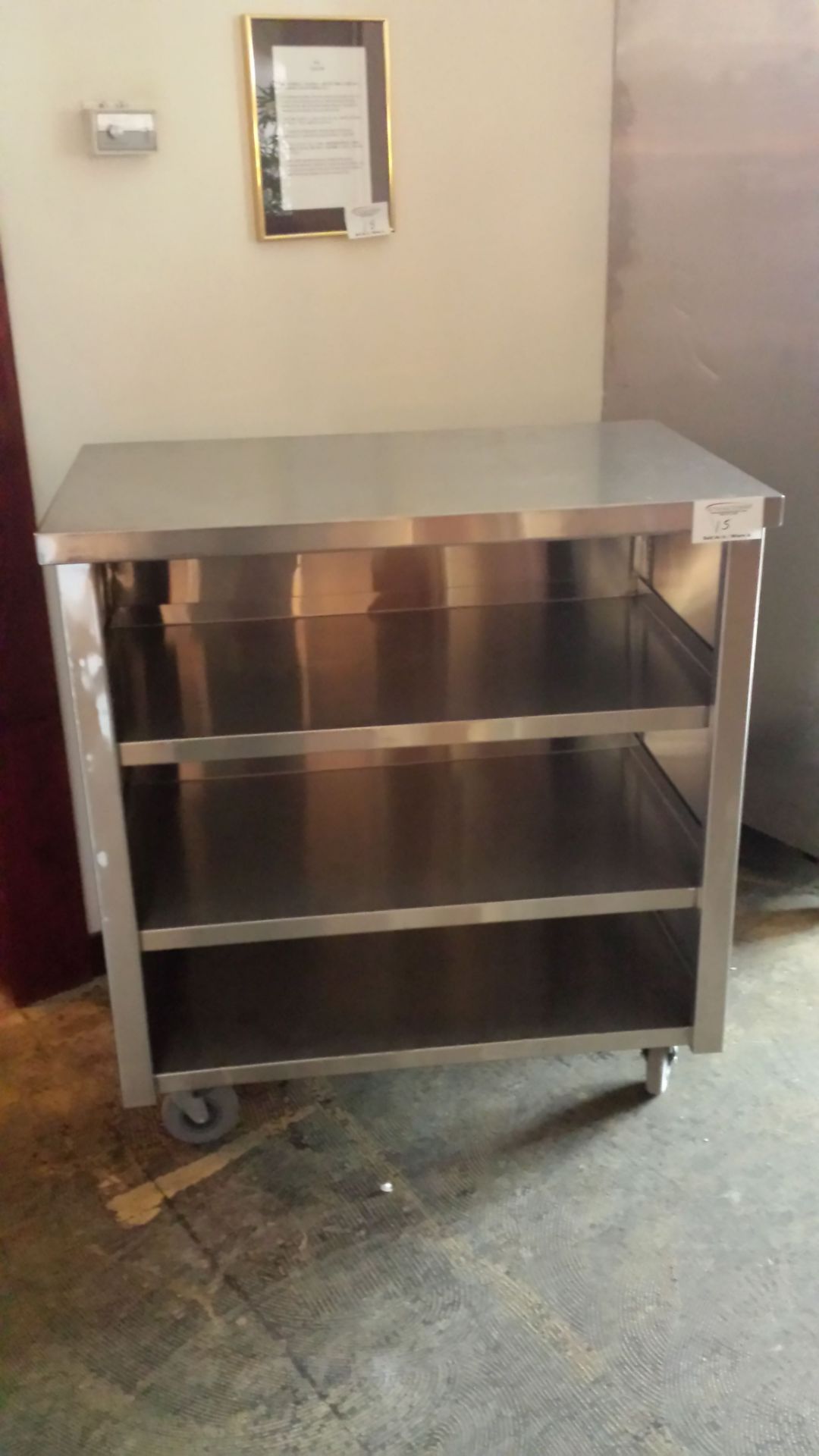 4 Tier Stainless Steel Table on Casters