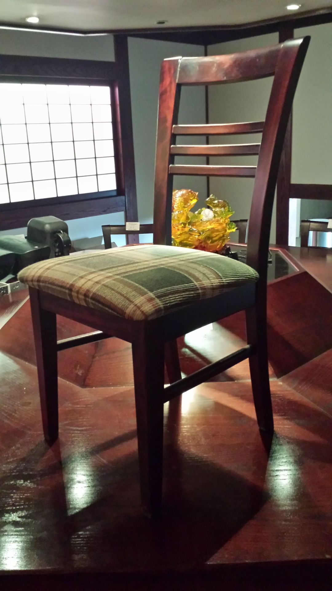 Mahogany Chair with Cloth Seat