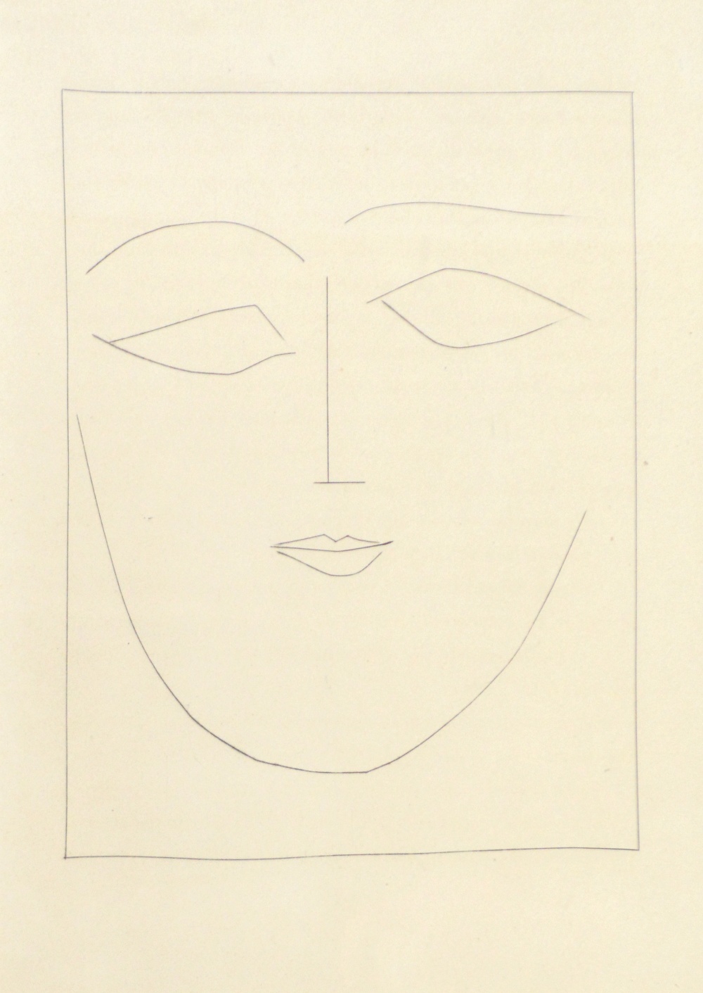 After PICASSO; a print of a simple line