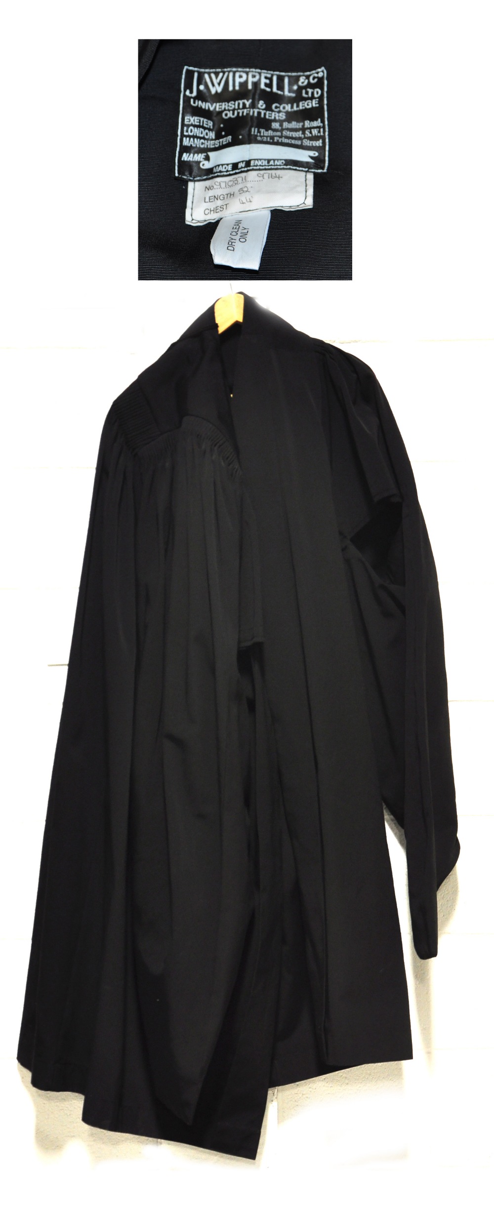 An ecclesiastical/university gown by J.
