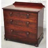 A Victorian mahogany chest of two short