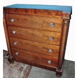 A Victorian mahogany chest of drawers, t