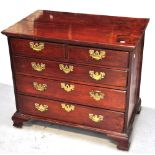 A late George III chestnut chest of draw