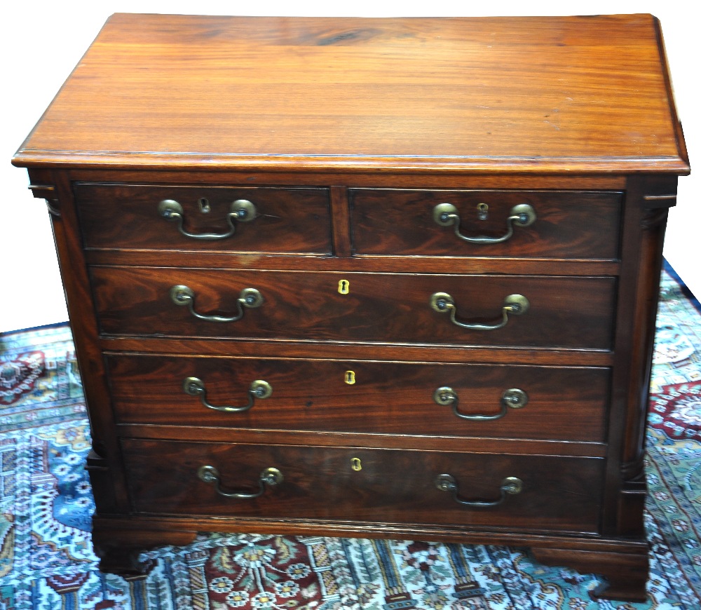 A 19th century mahogany chest of small p