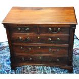 A 19th century mahogany chest of small p