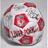 A signed Liverpool football, signed by v