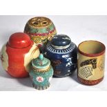 Five pieces of Oriental pottery to inclu
