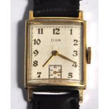 An Elgin tank style wristwatch.