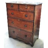 A Victorian mahogany chest of two short