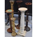 Six decorative torchere columns to inclu