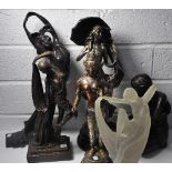 Four ornamental Art Deco style figures,