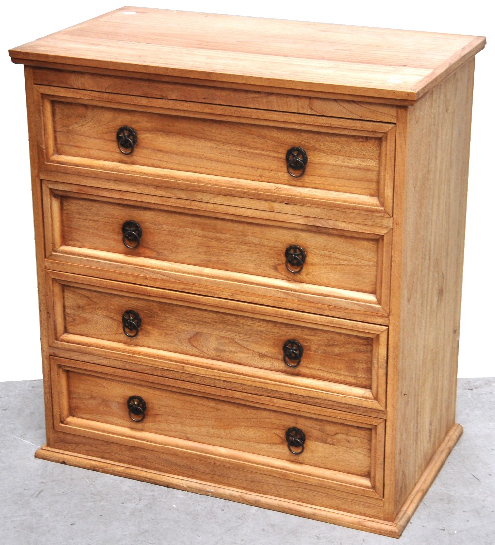 A four drawer modern pine chest, approx