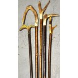 Four various 20th century horn handle wa