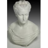 A Victorian Parian Art Union of London, 1st April 1871 Mary Thornycroft Copeland bust of "Louise",