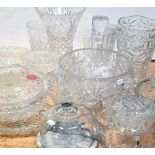 A large quantity of crystal and cut glas