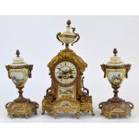 A late 19th century French mantel clock