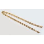 A 9ct gold pierced link necklace, length 42.5cm, approx 28.7g. CONDITION REPORT: Marks to clasp.