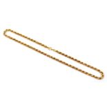 A 9ct gold rope twist necklace, length 45cm, approx 20.2g. CONDITION REPORT: Marked on link next