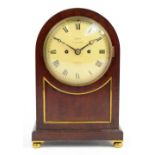 A mid 19th century mahogany mantel clock