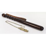 A late Victorian turned wooden truncheon